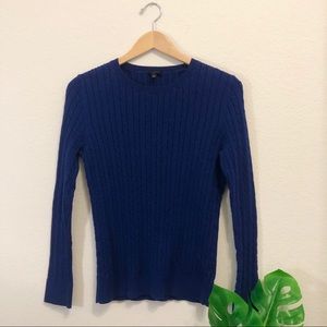 Talbots Blue Cable Knit Sweater
